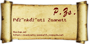 Pünkösti Zsanett névjegykártya