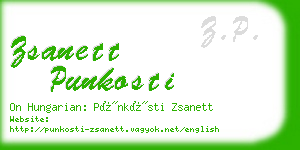 zsanett punkosti business card